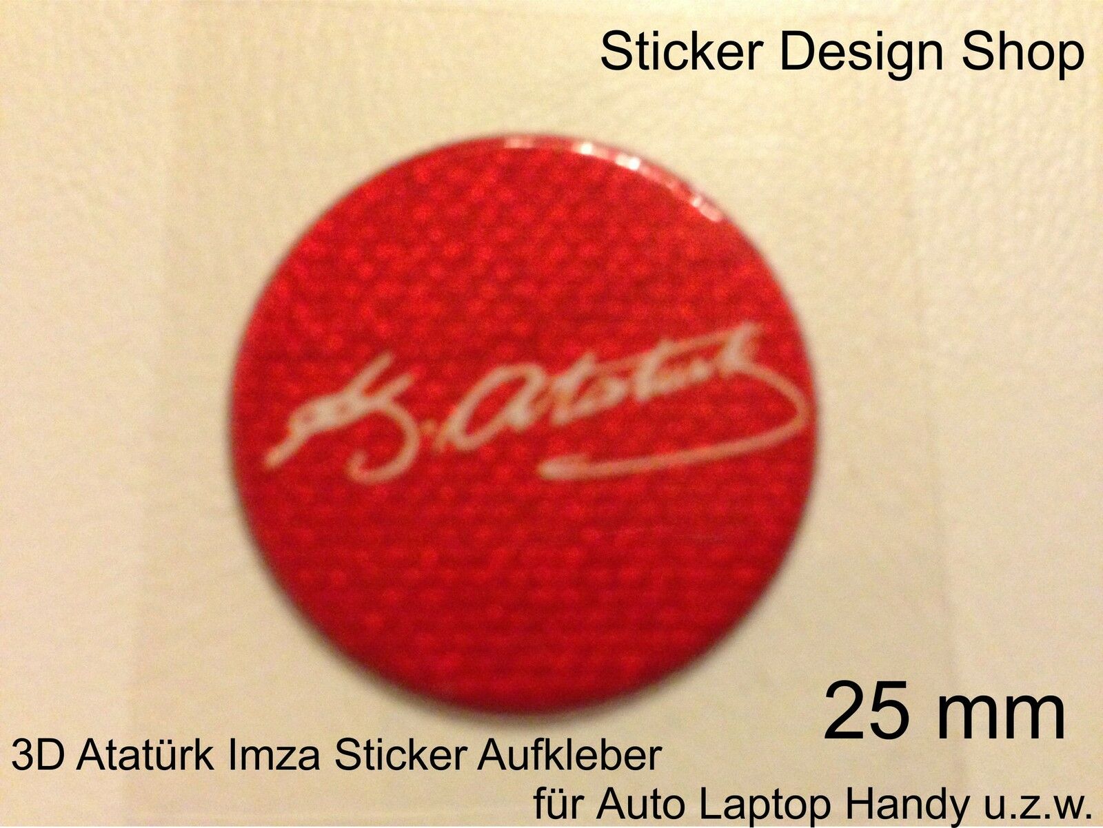 Atatürk Unterschrift Imza Auto Wandtattoo Laptop Aufkleber Sticker Türkiye  10 cm